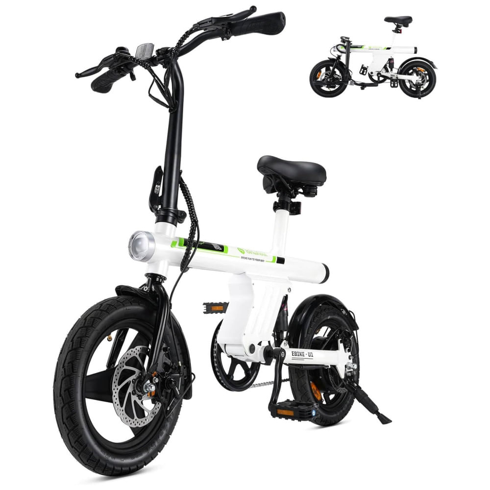 Bicicleta Elétrica isinwheel para Adultos com Cesto, Motor de 500W, E-Bike Dobrável de 20 mph, Bicicletas Elétricas para Adultos de 14 e 16 com Subi