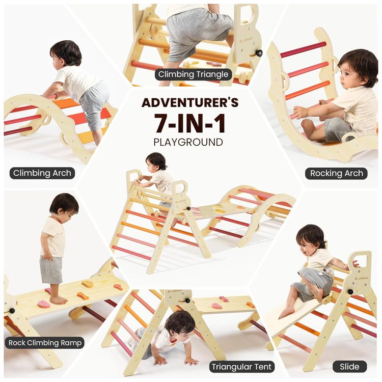 Conjunto-BlueWood-Pikler-Triangle--Brinquedo-de-Escalada-de-Imagem-2