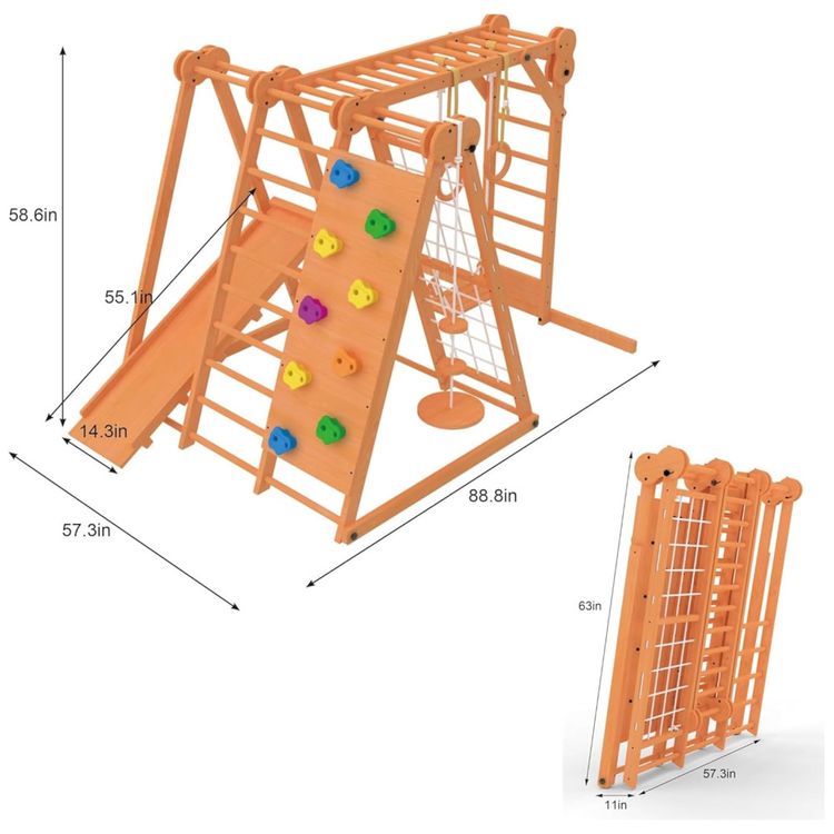 Avenlur-Chestnut--Jungle-Gym-Indoor-e-Outdoor-7-em-1-Imagem-1