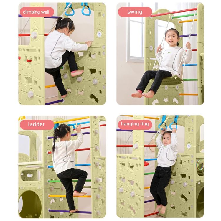 UNICOO-Playground-Indoor-10-em-1-Toboga-Parede-de-Imagem-2