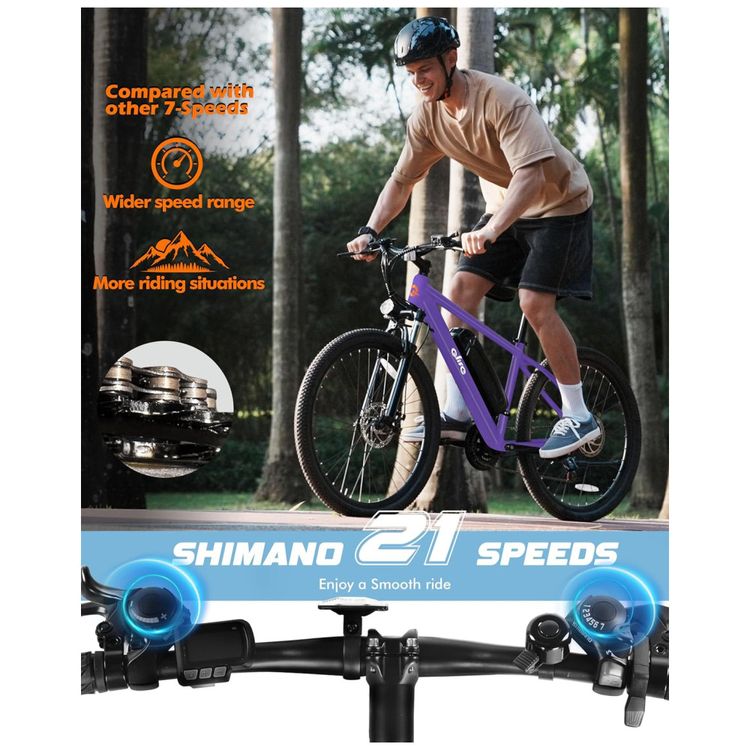 Bicicleta-Eletrica-Racer-para-Adultos-21-Marchas-Mountain-Imagem-2