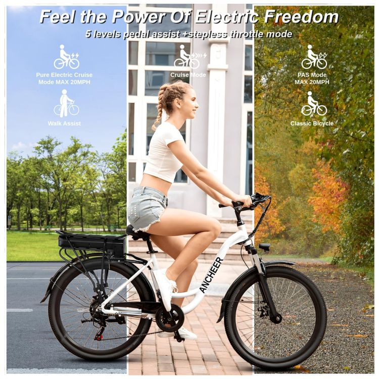 Bicicleta-Eletrica-ANCHEER-para-Adultos-48V-500Wh-EBike-Imagem-3