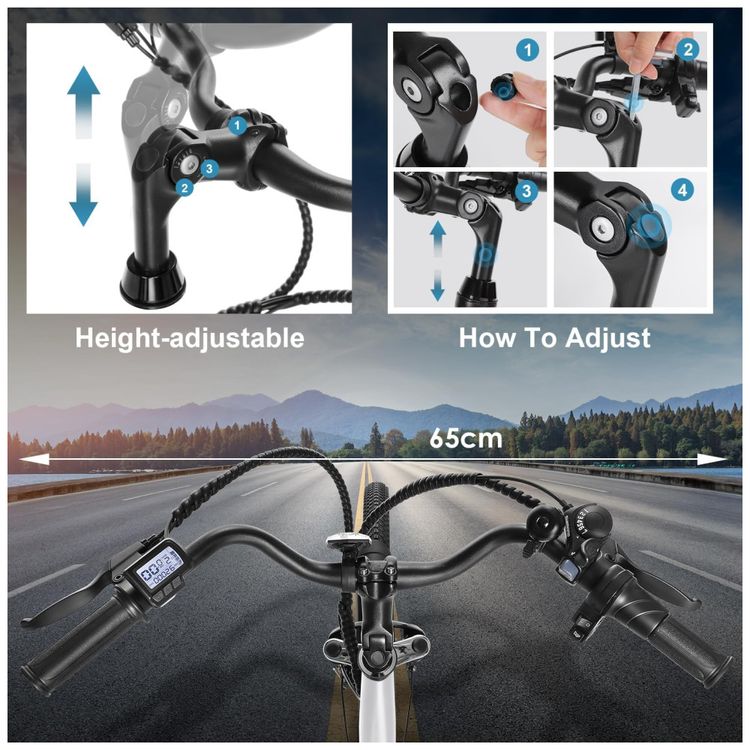 Bicicleta-Eletrica-ANCHEER-para-Adultos-48V-500Wh-EBike-Imagem-7