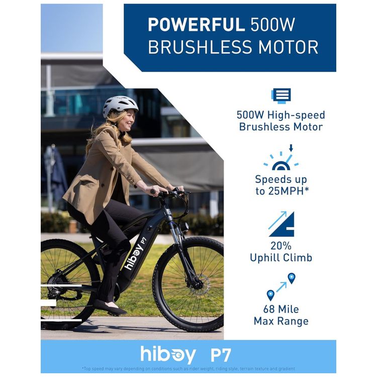 Bicicleta-Eletrica-Hiboy-P7-para-Adultos-com-Motor-de-Pico-Imagem-1
