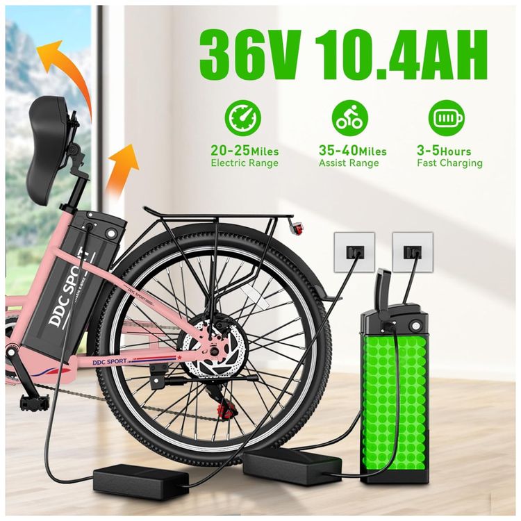 Bicicleta-Eletrica-Cruiser-de-24-Polegadas-E-Bike-para-Imagem-2