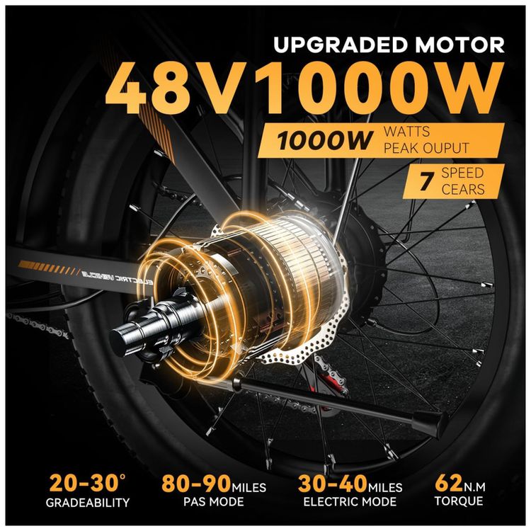 Bicicleta-Eletrica-Dobravel-1000W-Bateria-Removivel-de-48V-Imagem-1