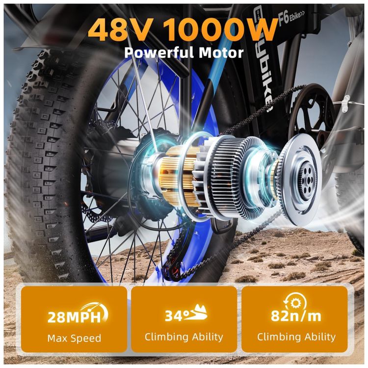 Bicicleta-Eletrica-Dobravel-de-1000W-Bateria-Removivel-de-Imagem-1
