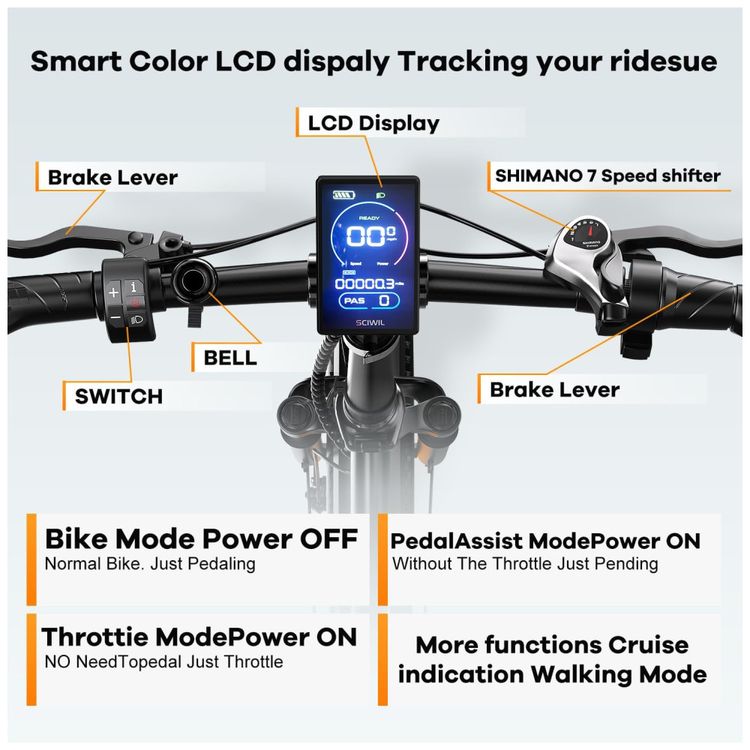 Bicicleta-Eletrica-Dobravel-de-1000W-Bateria-Removivel-de-Imagem-3