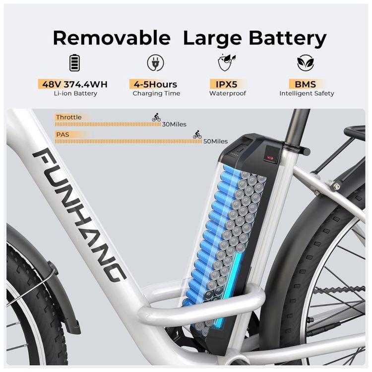 Bicicleta-Eletrica-para-Adultos-Funhang-EB-C1-1000W-Pico-Imagem-2