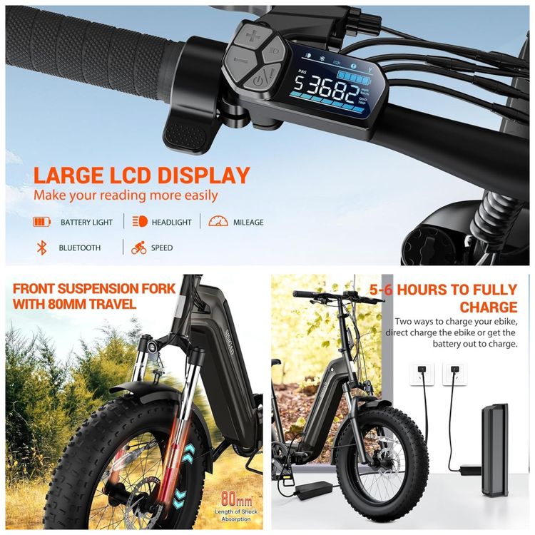 Bicicleta-Eletrica-Dobravel-SISIGAD-1500W-Aro-20--x-4.0-Imagem-6