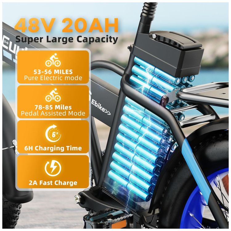 Bicicleta-Eletrica-Dobravel-de-1000W-Bateria-Removivel-Imagem-2
