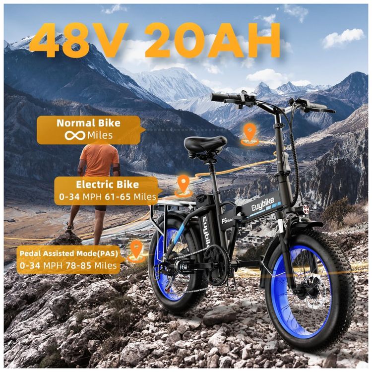 Bicicleta-Eletrica-Dobravel-de-1000W-Bateria-Removivel-Imagem-5