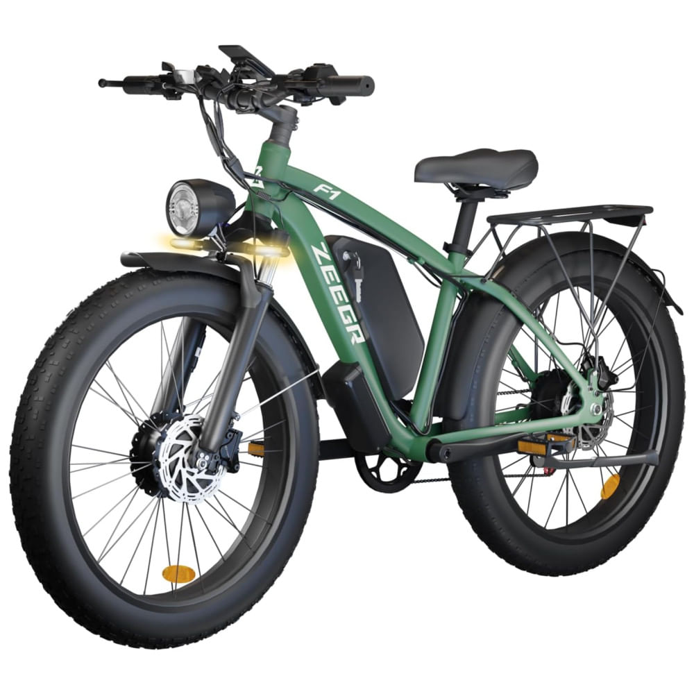 Bicicleta Elétrica para Adultos com Duplo Motor AWD 2000W Pico 3000W e Bateria Removível de 48V22,4AH, EBike com Pneus 26.4 Fat Tire e 7 Velocidades V