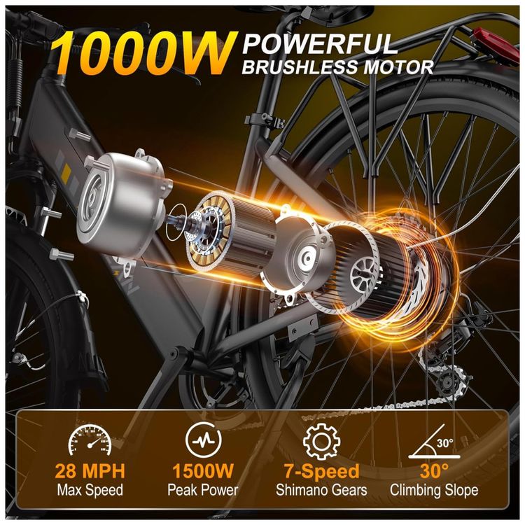 Bicicleta-Eletrica-V80-Motor-de-1000W-Velocidade-de-ate-Imagem-1