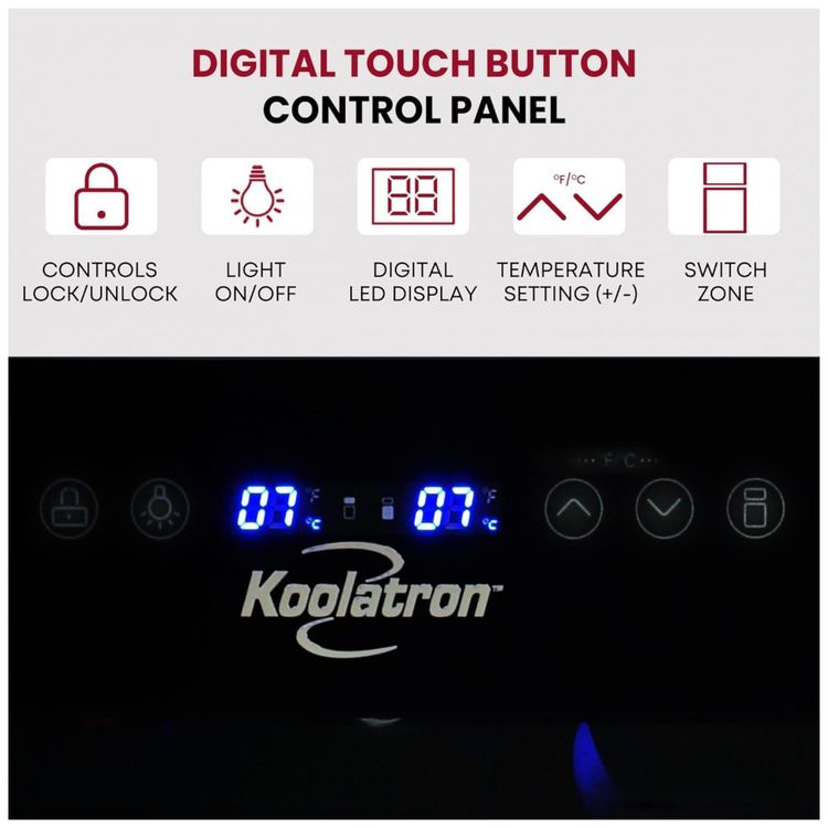 Koolatron-Wine-Fridge-Wine-Cooler-24-Garrafas-Armario-para-Imagem-3