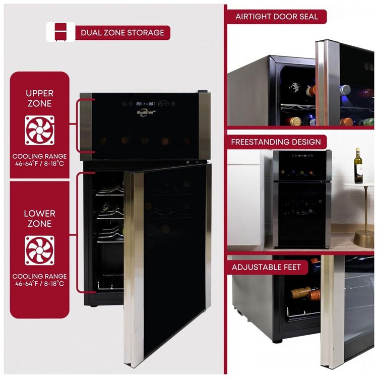 Koolatron-Wine-Fridge-Wine-Cooler-24-Garrafas-Armario-para-Imagem-4