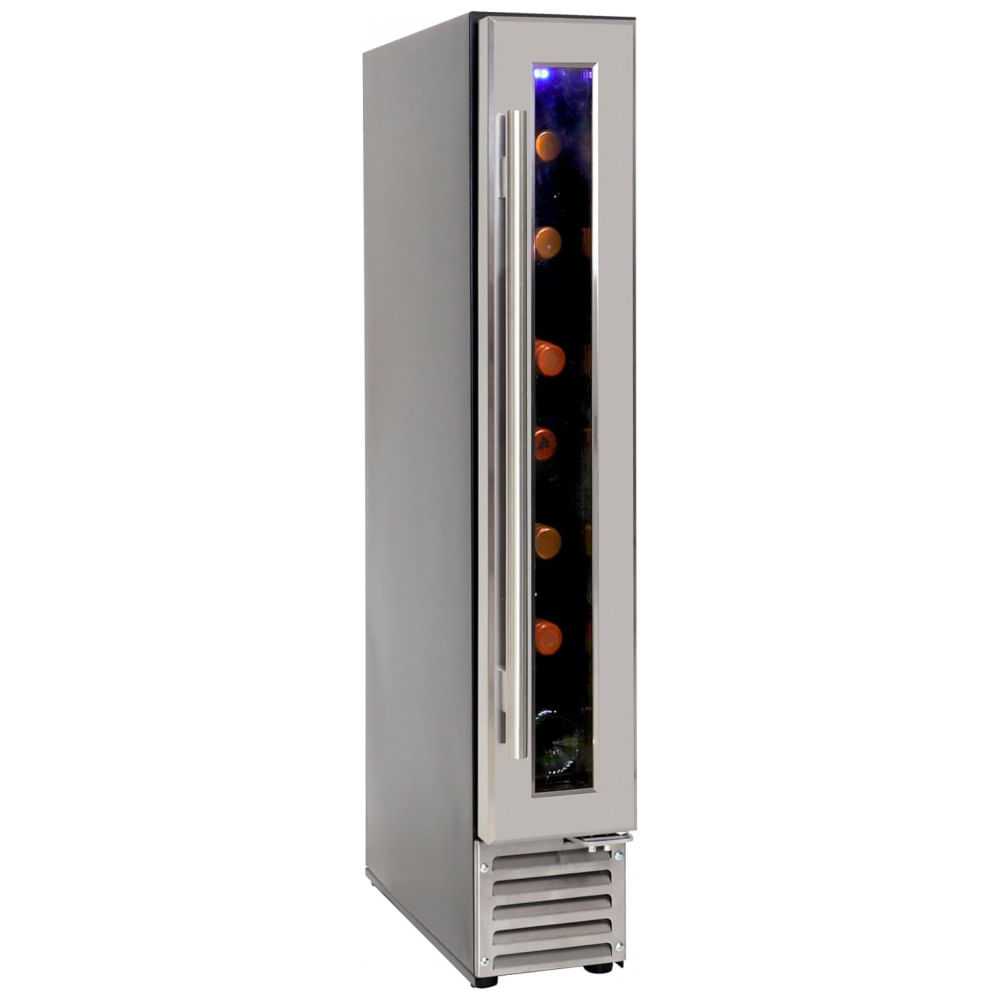 Koolatron Wine Fridge: Refrigerador de Vinhos Embutido de 7 Garrafas, Adega de 18L para Champanhe e Vinhos Tinto e Branco, Design Slim