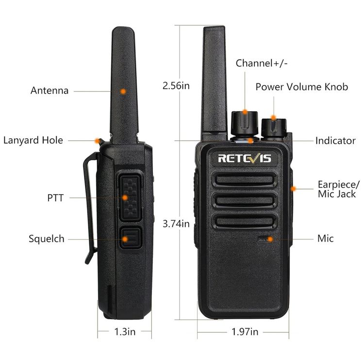 Radio-Comunicador-Walkie-Talkie-Retevis-RT68-com-Fone-Imagem-7