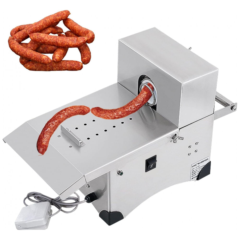 Máquina Automática de Amarração de Linguiças LayBurst, Equipamento Elétrico para Amarração de Linguiças, Resistente Aço Inoxidável 304,