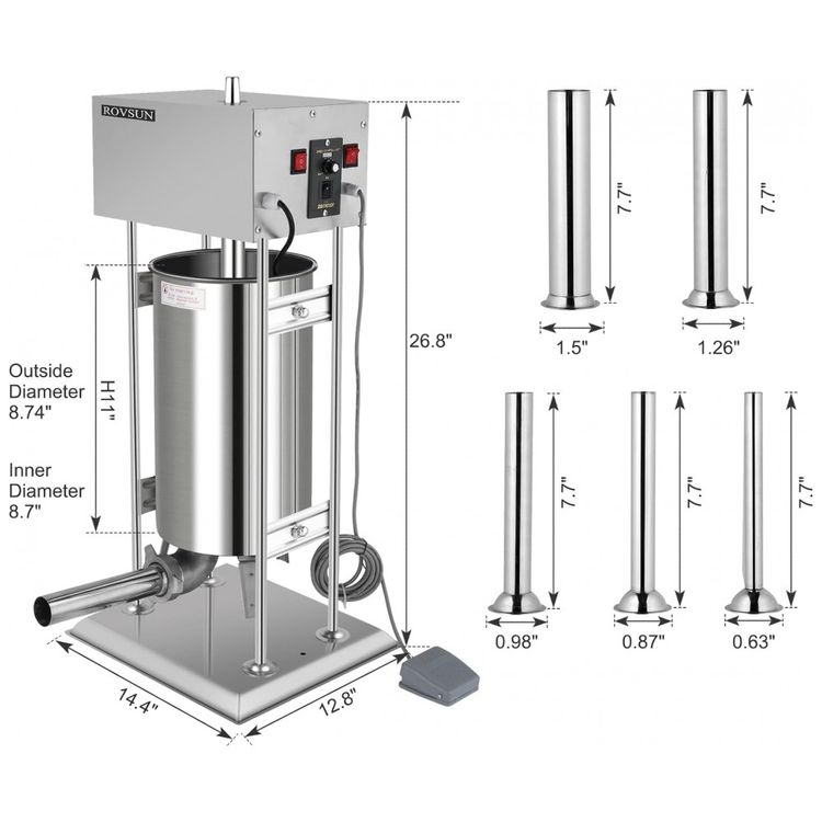 ROVSUN-15.4LBS10L-Maquina-de-Encher-Linguica-Eletrica-Imagem-5