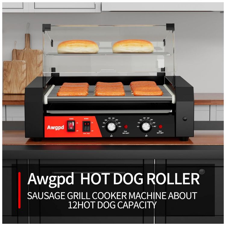 Maquina-de-Hot-Dog-Comercial-de-1650W-11-Rolos-30-Rolos-de-Imagem-3