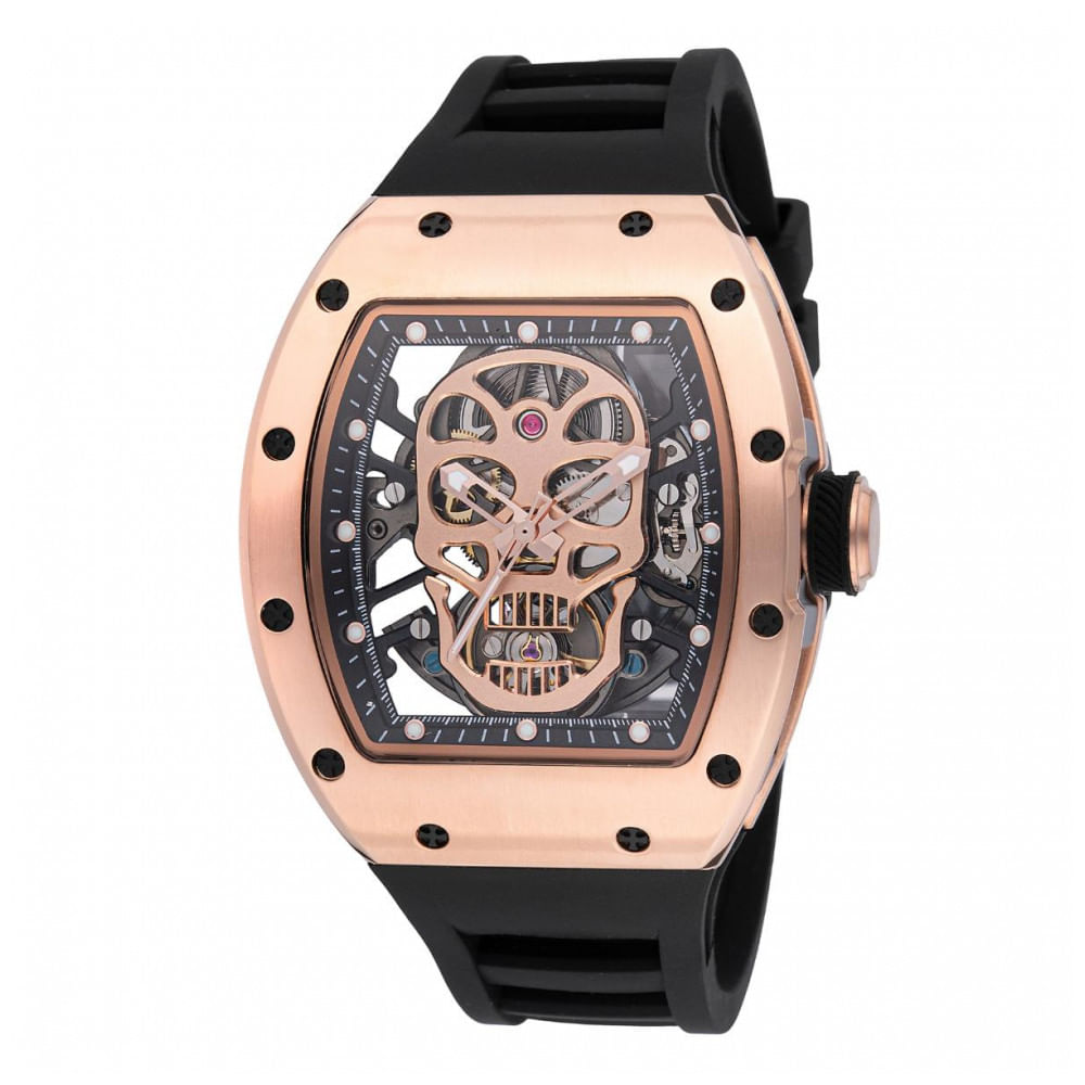 Relógio Masculino Invicta S1 Rally Automático com Mostrador Esqueleto 41mm, Preto 49024
