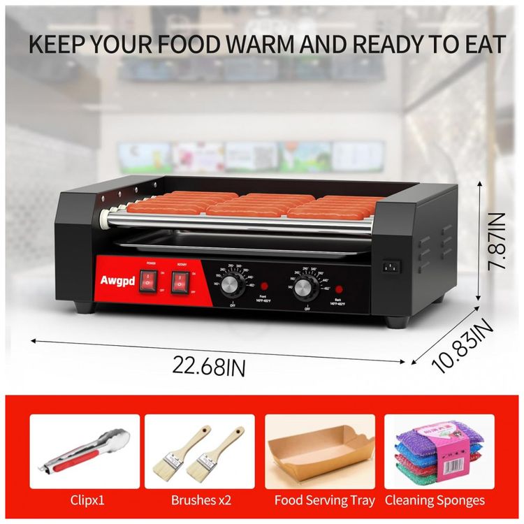 Maquina-de-Fazer-Hot-Dog-com-5-Rolos-de-Aco-Inoxidavel-Imagem-3