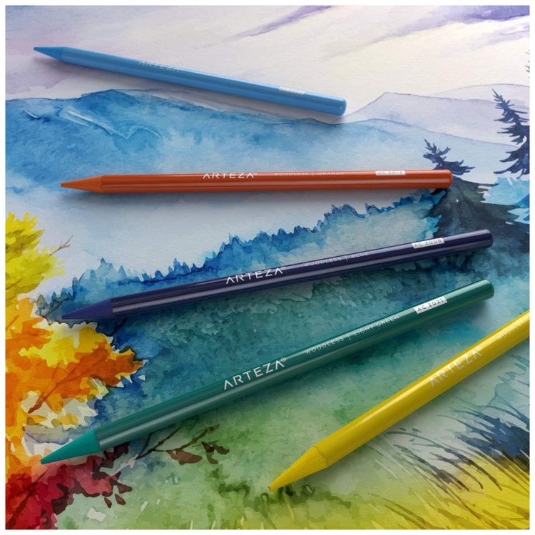 Conjunto-de-lapis-aquarela-sem-madeira-ARTEZA-24-lapis-de-Imagem-3