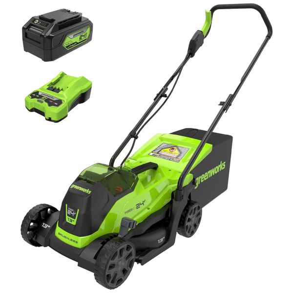 Cortador-de-Grama-Sem-Fio-Greenworks-24V-Brushless-Bateria-Imagem-0