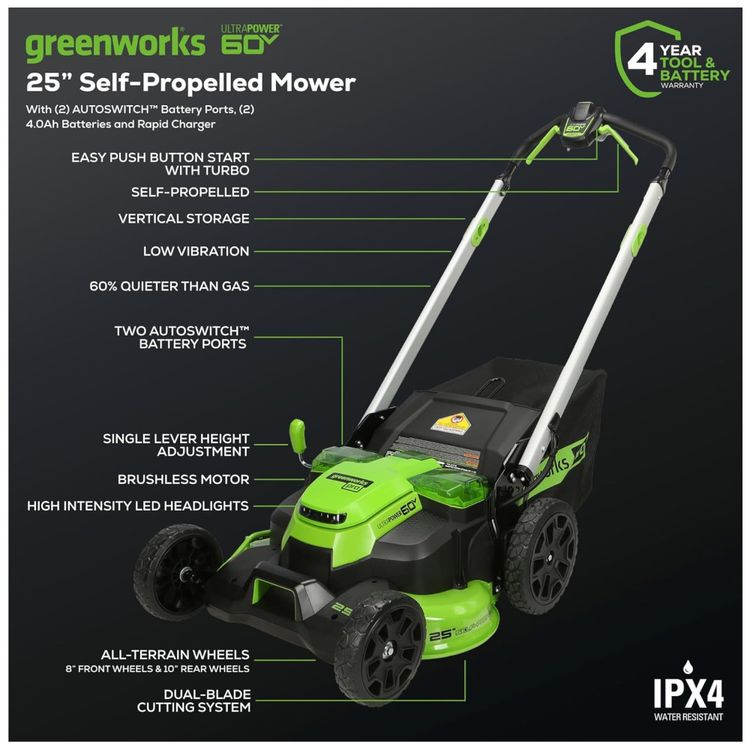 Cortador-de-Grama-Sem-Fio-Greenworks-60V-Autopropelido-com-Imagem-1
