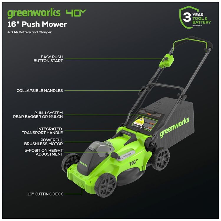 Cortador-de-Grama-Greenworks-40V-Sem-Escova-com-Soprador-Imagem-1