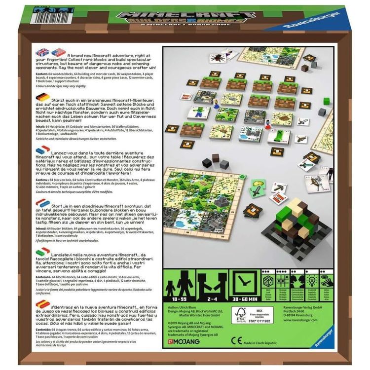 Ravensburger-Minecraft-Builders-Biomes---Jogo-de-Tabuleiro-Imagem-1