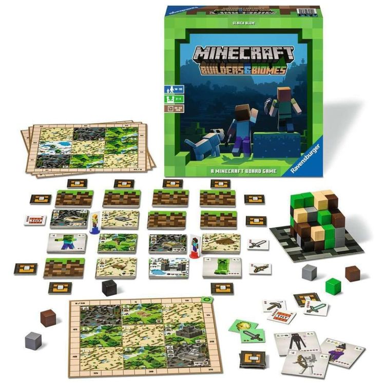 Ravensburger-Minecraft-Builders-Biomes---Jogo-de-Tabuleiro-Imagem-2