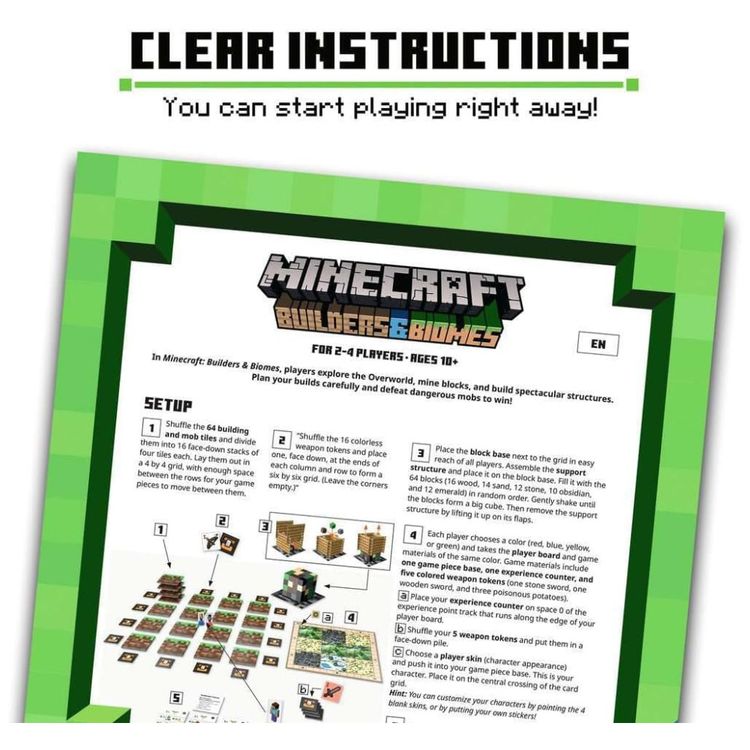 Ravensburger-Minecraft-Builders-Biomes---Jogo-de-Tabuleiro-Imagem-5