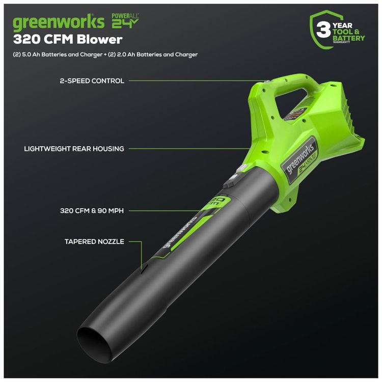 Kit-Greenworks-48V--Cortador-Brushless-Aparador--Soprador-Imagem-2