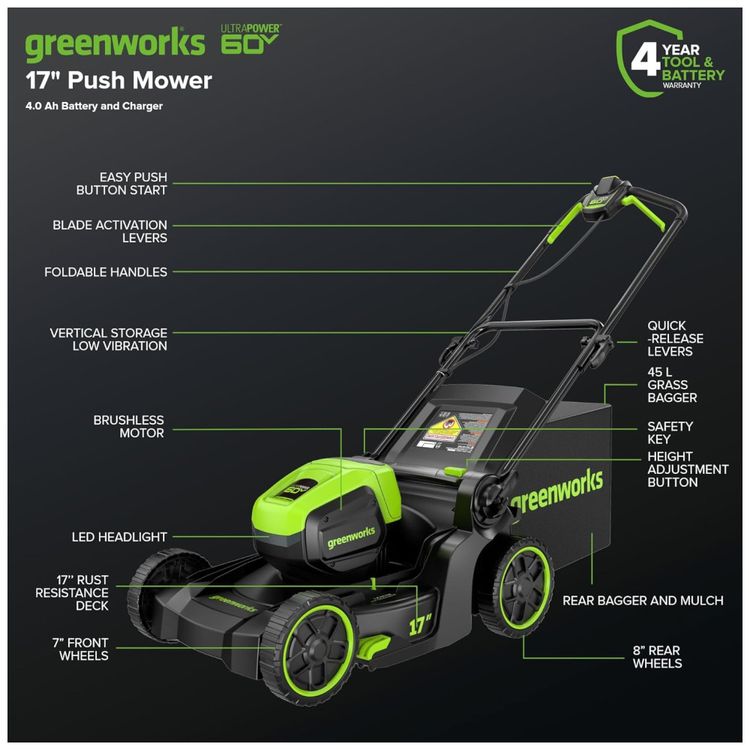 Cortador-de-Grama-Greenworks-60V-sem-Escova-Empurrar-2-em-Imagem-1
