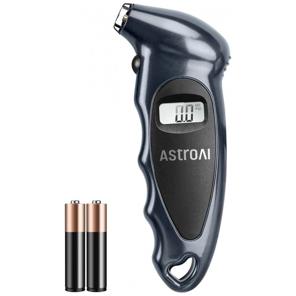 AstroAI Medidor Digital de Pressão de Pneus com Bateria AAA Substituível, 150 PSI 4 Configurações Presentes para Carro, Caminhão, Bicicleta Display
