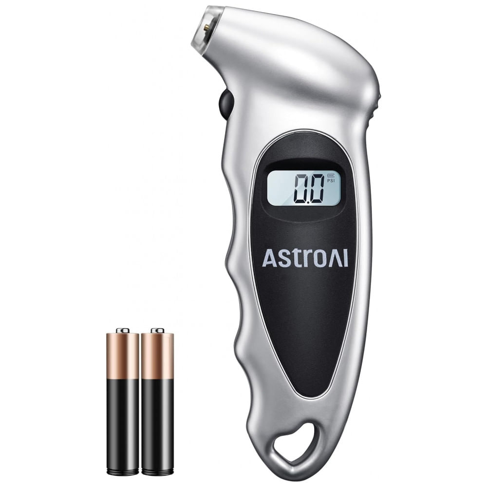 Calibrador Digital de Pressão de Pneus AstroAI com Bateria AAA Substituível, 150 PSI 4 Configurações para Carro, Caminhão e Bicicleta, Display