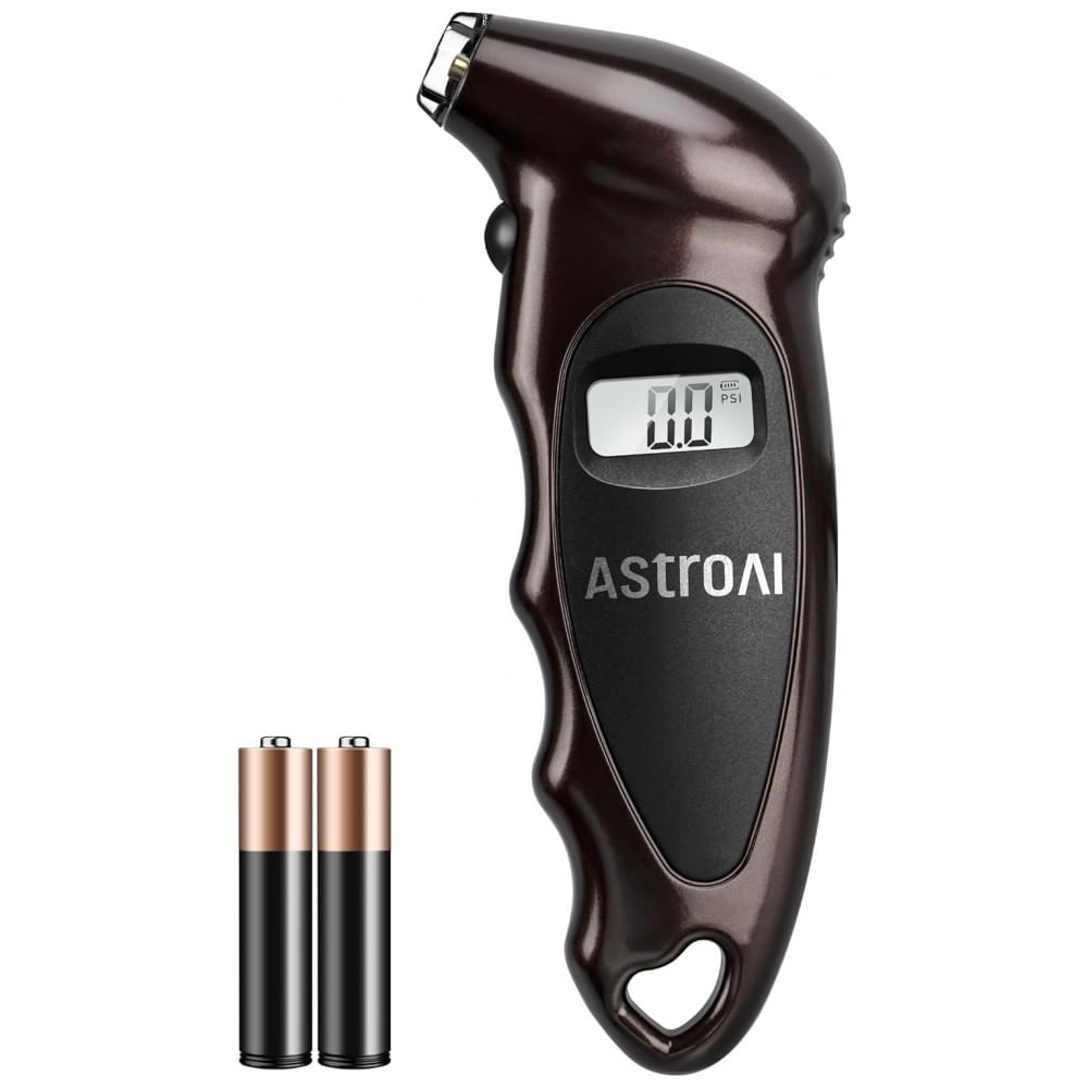 Calibrador Digital de Pressão de Pneus AstroAI com Bateria AAA Substituível, 150 PSI 4 Configurações para Carro, Caminhão, Bicicleta, Tela LCD Retroil
