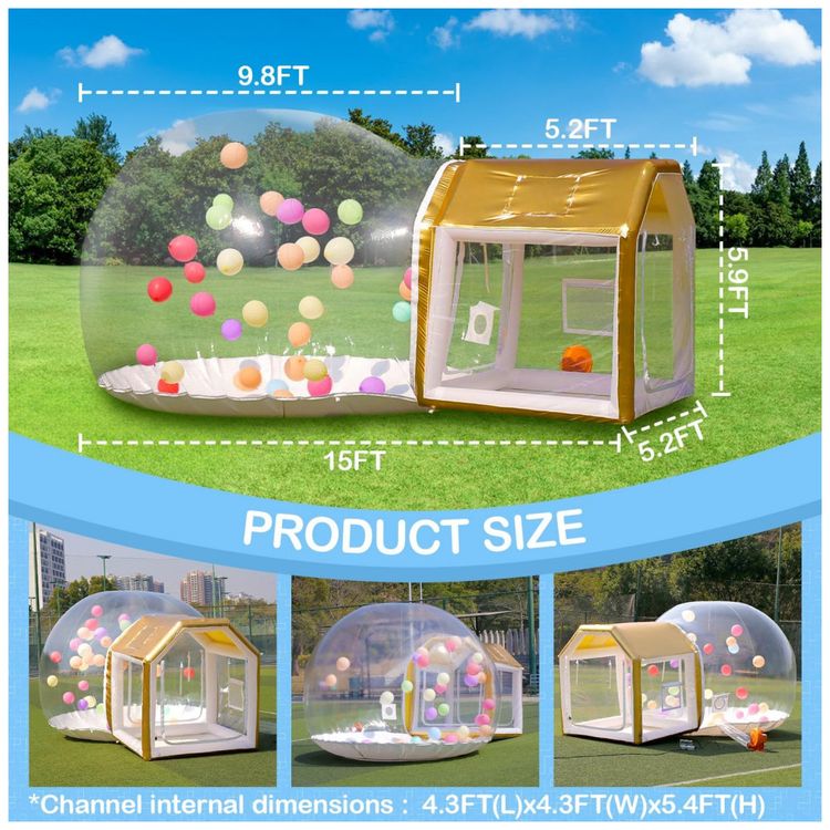 Tenda-Inflavel-de-Bolha-Transparente-de-3m-para-Criancas-Imagem-1