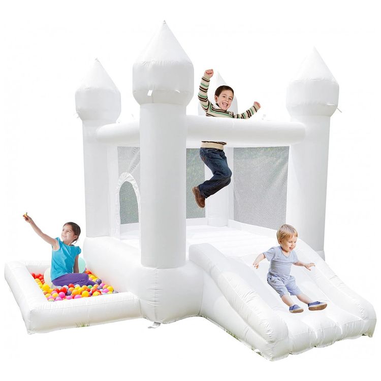 Casa-de-Pula-Pula-Branca-com-Soprador---Brinquedo-Inflavel-Imagem-7