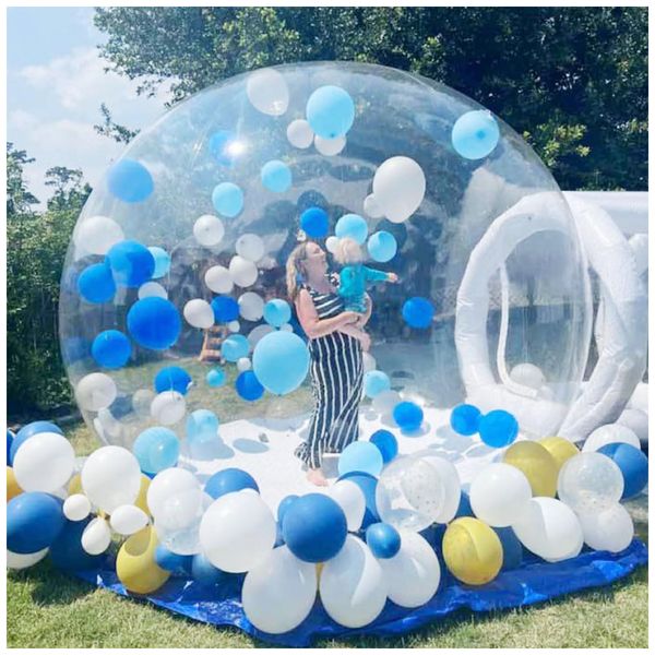 Tenda-Inflavel-de-Bolha-de-PVC-Transparente-com-Bomba-de-Imagem-0