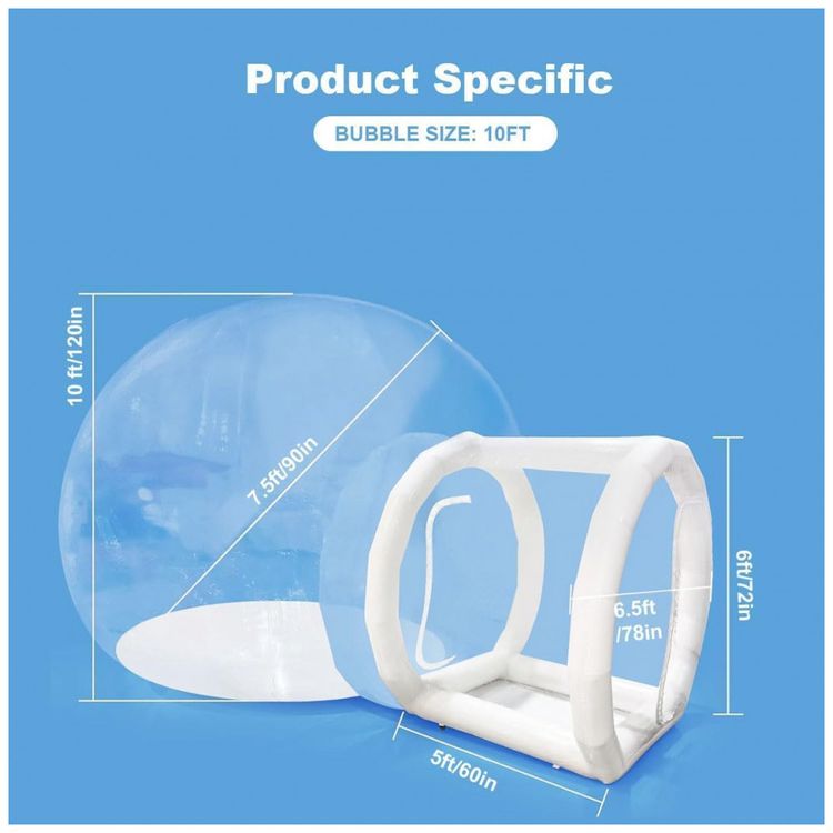Casa-Inflavel-com-Bolha-Bolha-de-8.5FT-com-Inflador-Tenda-Imagem-3