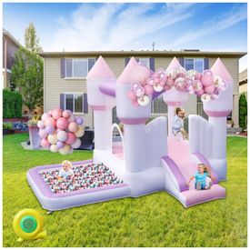 Casa-Inflavel-para-Criancas-com-Toboga-e-Piscina-de-Imagem-0