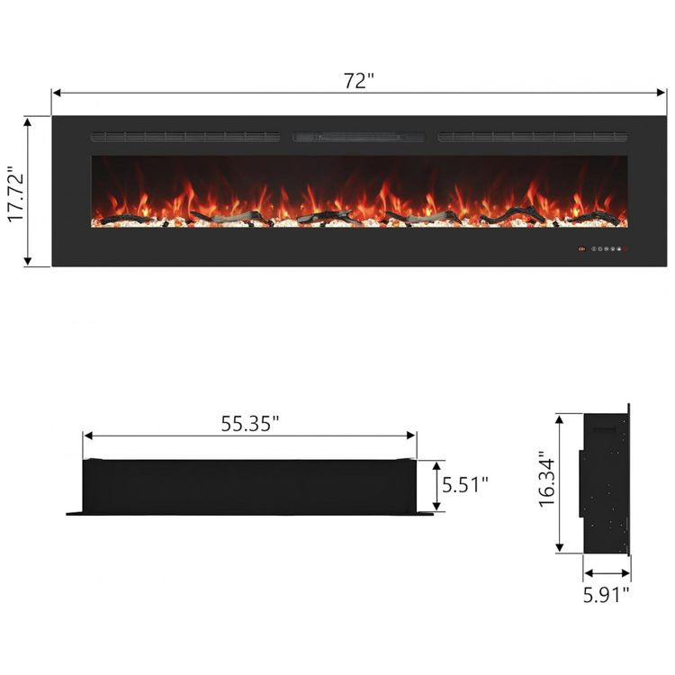 Lareira-Eletrica-Valuxhome-de-18288-cm-Embutida-na-Parede-Imagem-3