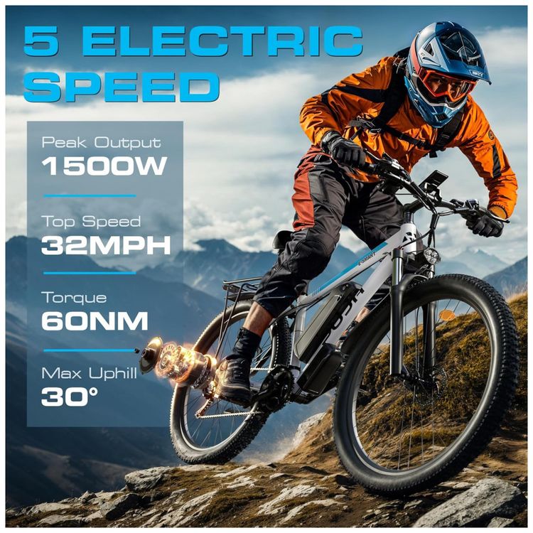 Bicicleta-Eletrica-PUJH-para-Adultos-Motor-de-1500W-48V-Imagem-1
