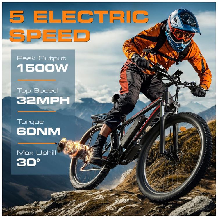 Bicicleta-Eletrica-PUJH-para-Adultos-Motor-de-1500W-48V-Imagem-1