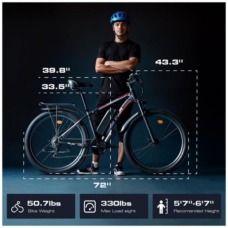 Bicicleta-Eletrica-PUJH-para-Adultos-Motor-de-1500W-48V-Imagem-6