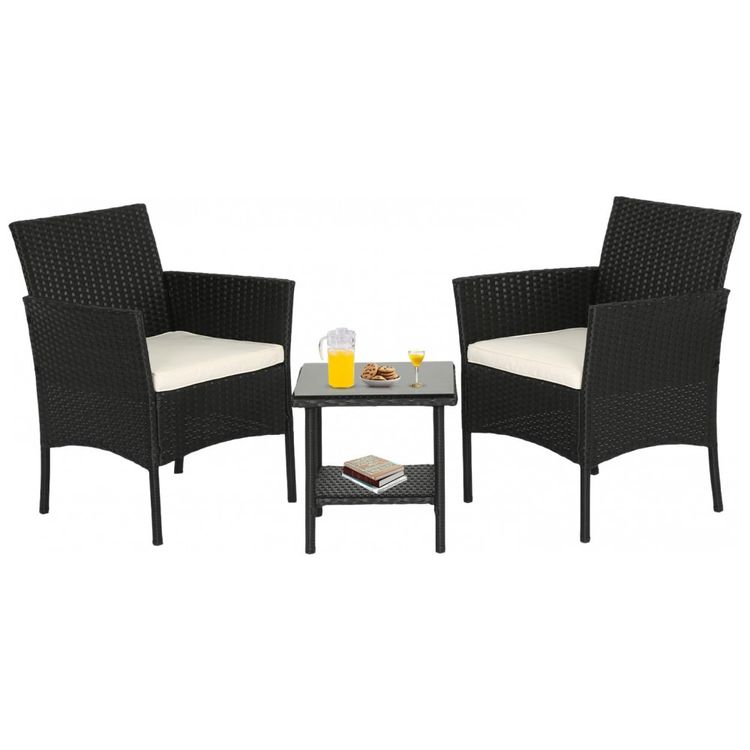 Conjunto-de-Moveis-de-Exterior-de-Vime-FDW-com-3-Cadeiras-Imagem-0