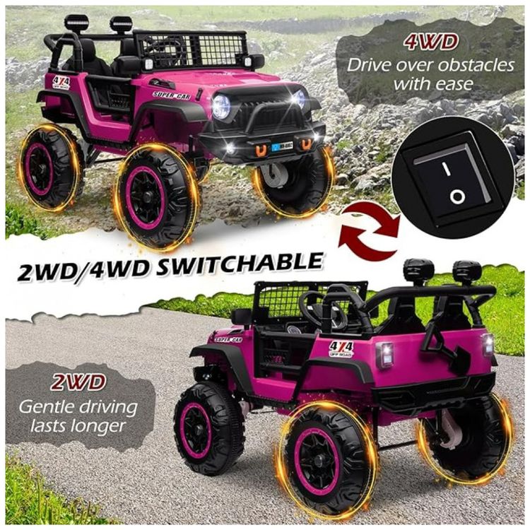 Carro-Eletrico-Infantil-a-Bateria-12V-com-MP3...-Imagem-3